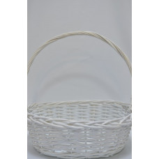 Корзина овал 35см*30см*13см 37см белая (8438)